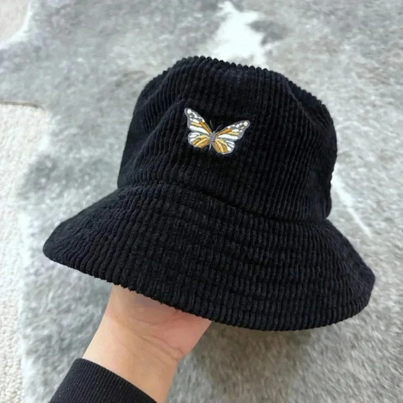 Butterfly Corduroy Bucket Hat - Picture 4 of 13